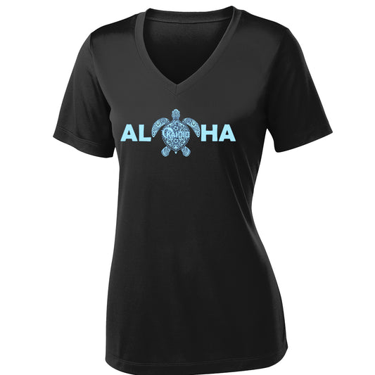 Aloha Turtle V-Neck Sun Shirt