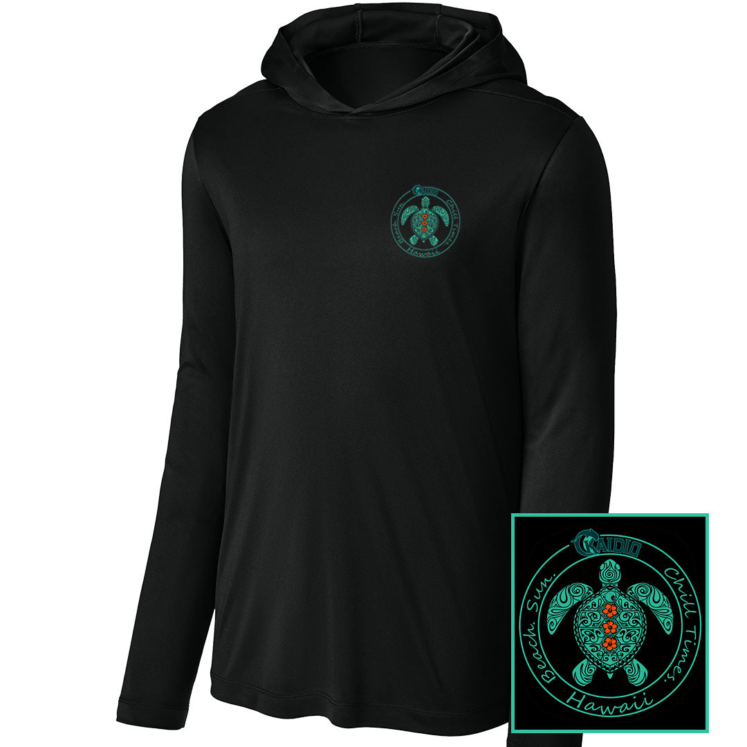 Turtle Sun Shirt (Hooded - Black)